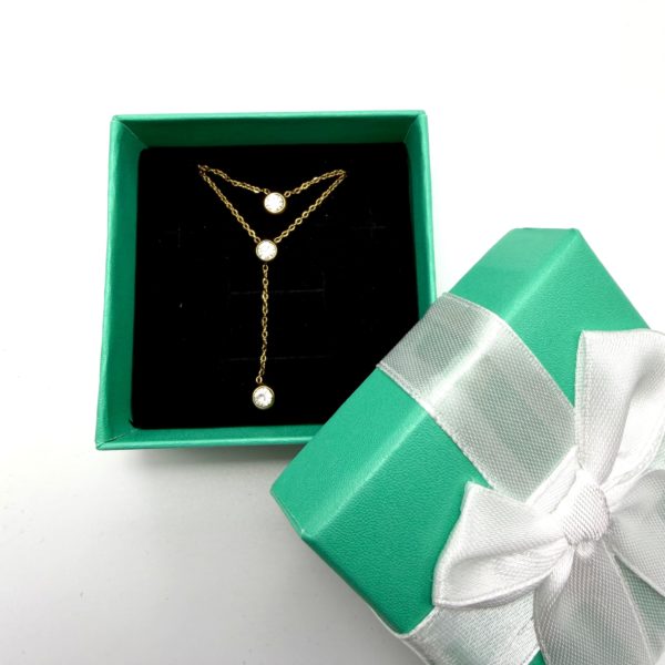 სამმაგი ყელსაბამი ცირკონით