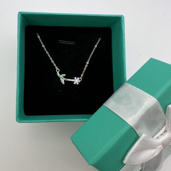 925 ვერცხლის  ყვავილის ყელსაბამი 